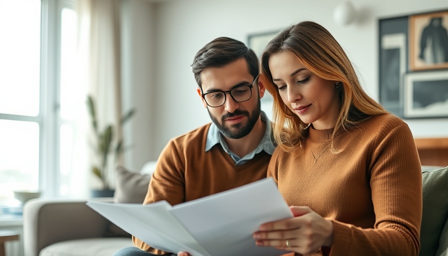 Couple reviewing finances at home, discussing Social Security solutions.
