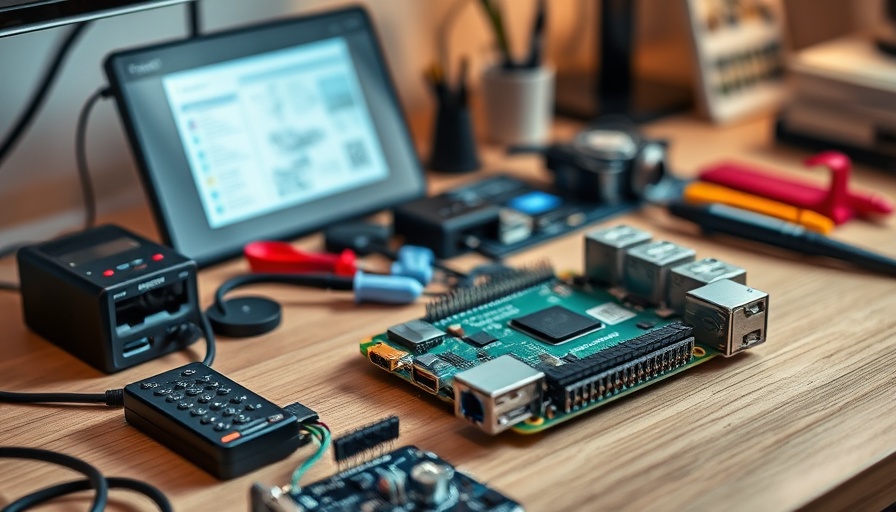 Raspberry Pi setup for smart home projects with electronics.