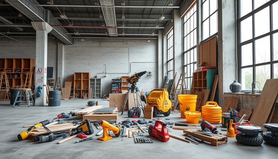 Modern renovation scene with tools and materials, Home Improvement Market Forecast 2025.