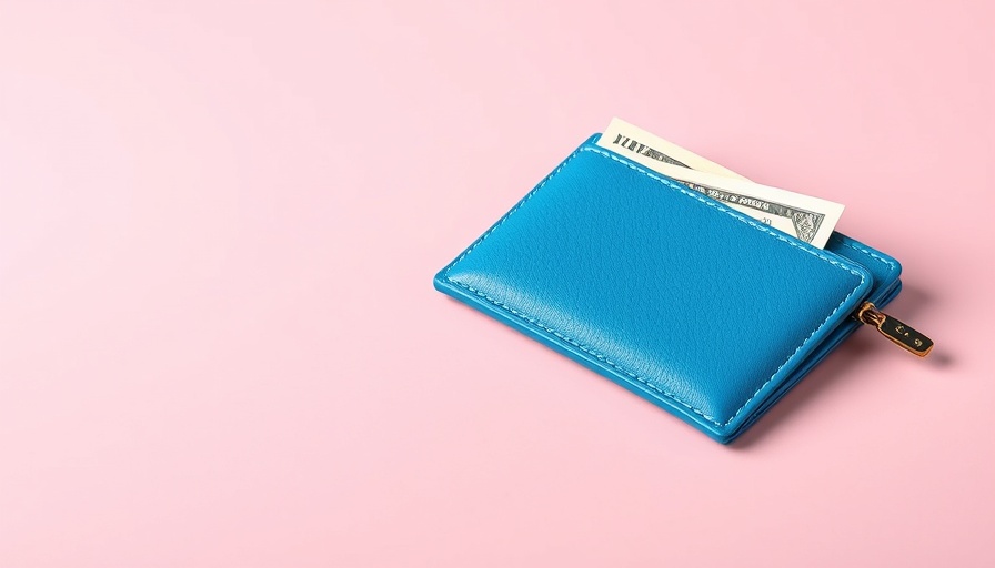 Blue wallet with cash on a pink background, negotiate monthly bills