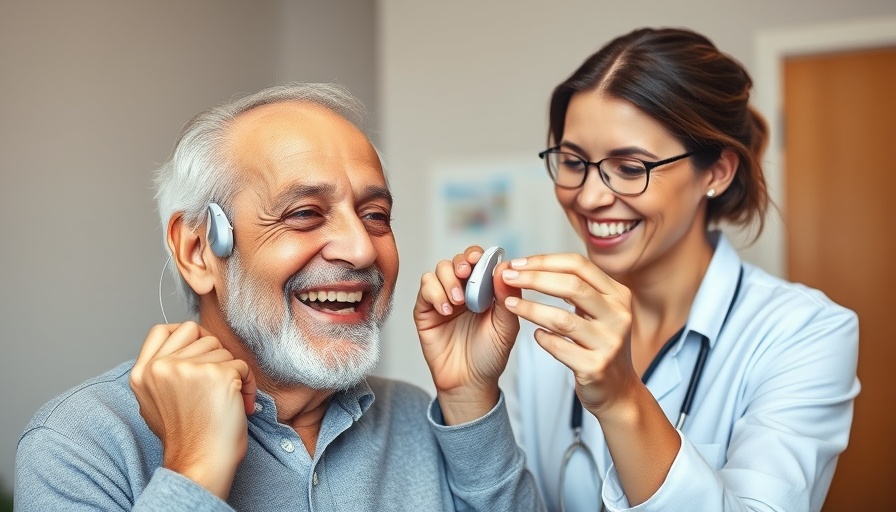Elderly man adjusts hearing aid with assistance from an audiologist, highlighting the surprising benefits of hearing aids.