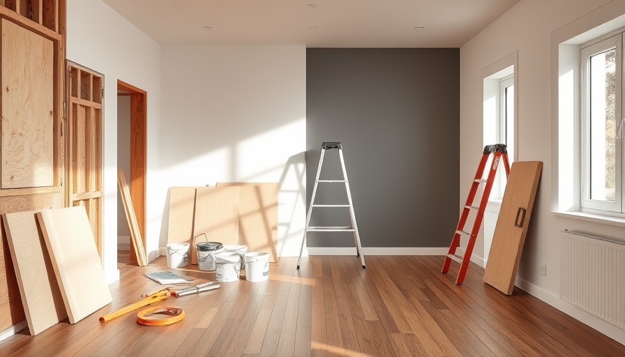 Home renovation materials in a modern room for Home Improvement Market Forecast 2025.