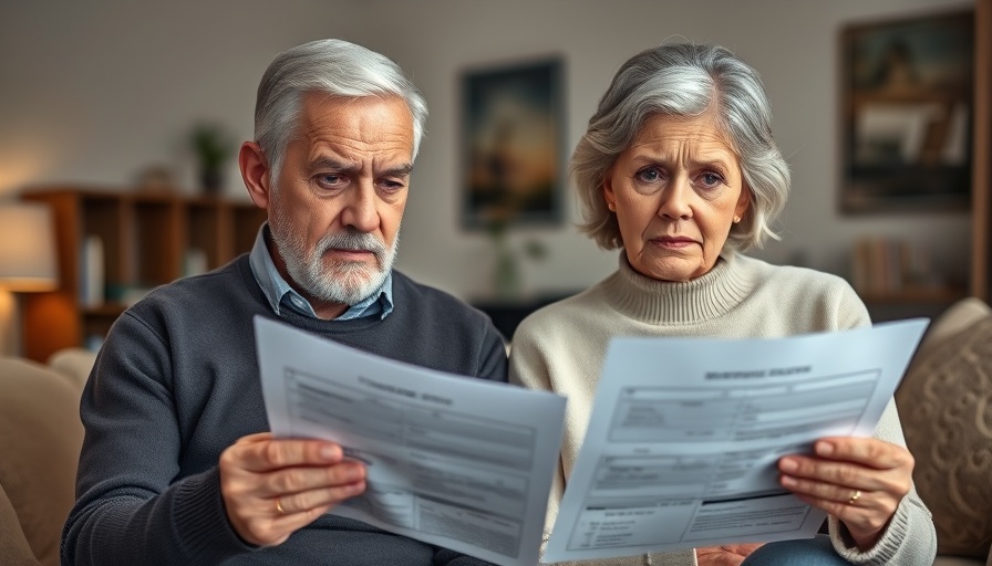 Concerned couple reviewing paperwork indoors; Delayed Economic Reports Increase Risks.
