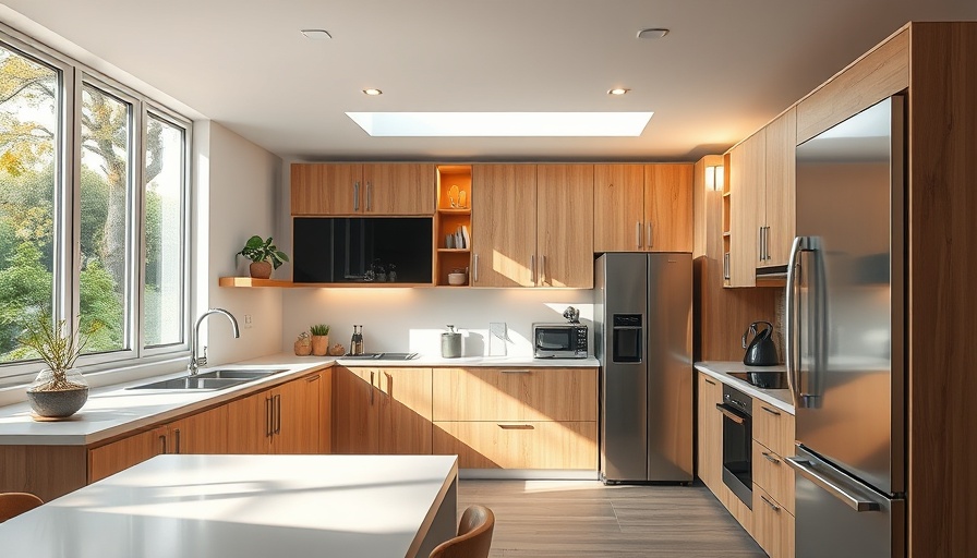 Modern kitchen design featured in Home Improvement News.