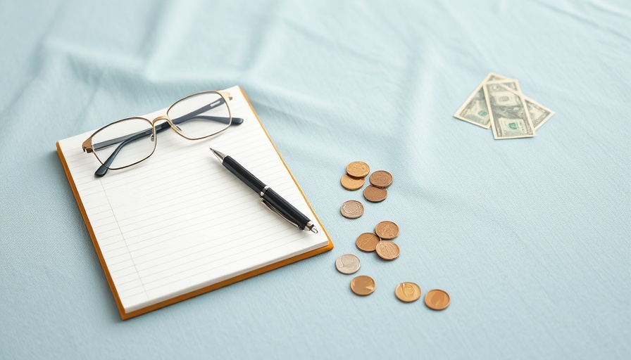 Organized setup with notebook, pen, and money on table suggesting planning for finding a probate attorney consultation.