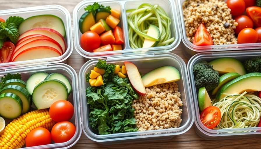 Vegan bento boxes with fresh vegetables and quinoa for saving money.