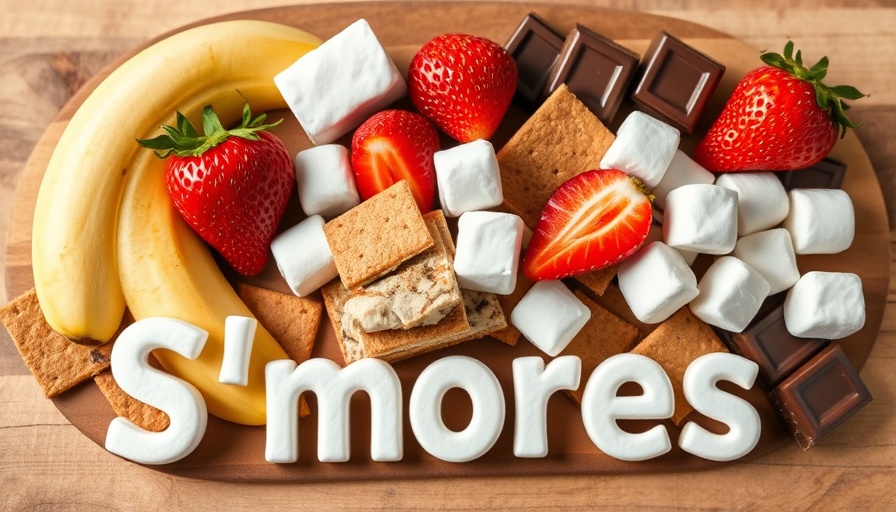 Creative savory s'mores ideas with diverse ingredients on a board.