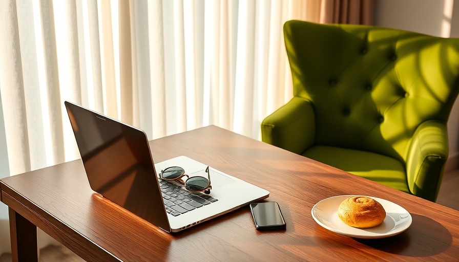 Cozy workspace with laptop and pastry, ideal for AI-built apps for entrepreneurs.
