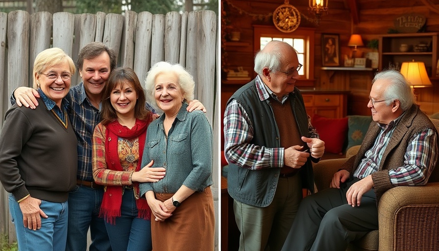 Vintage TV cast and older men in conversation; Home Improvement News.