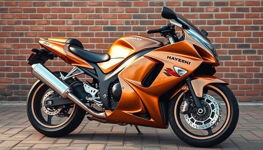 Bronze Suzuki Hayabusa showcasing Suzuki Motorcycles Legacy.