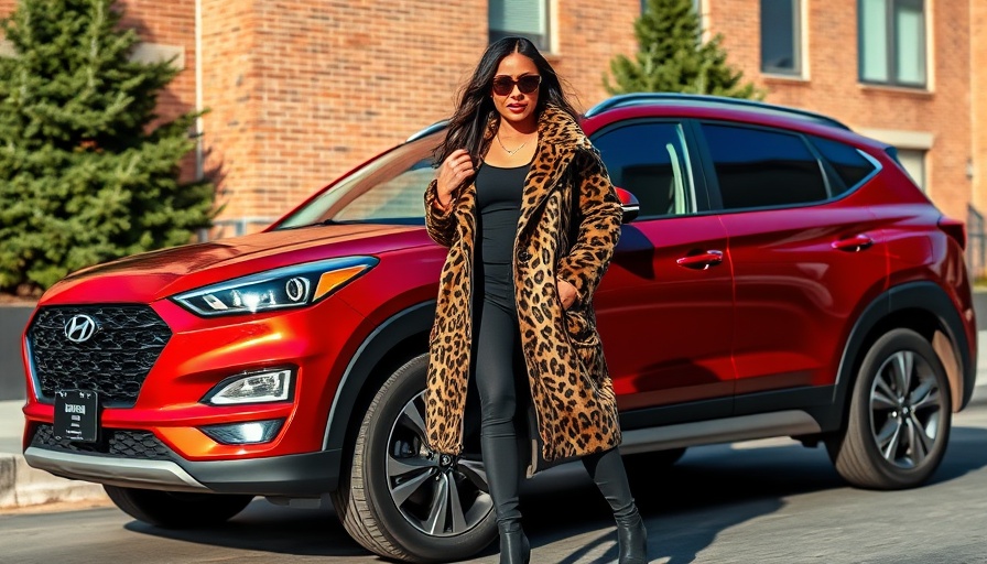 Woman with red SUV highlighting VIN history and vehicle documentation.