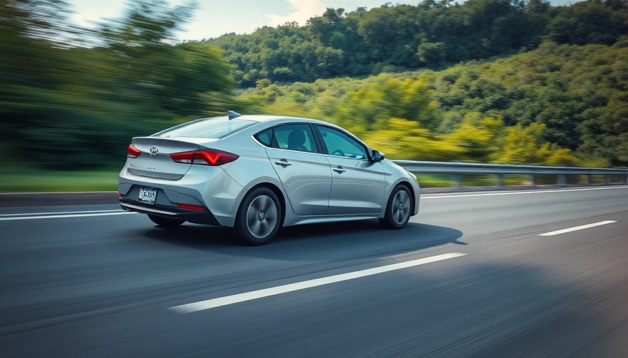 Sleek silver hybrid sedan cruising on scenic highway, best used hybrids under $20000.
