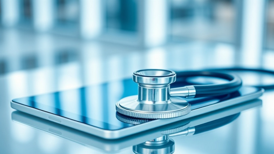 Stethoscope on tablet representing hospital-at-home programs.