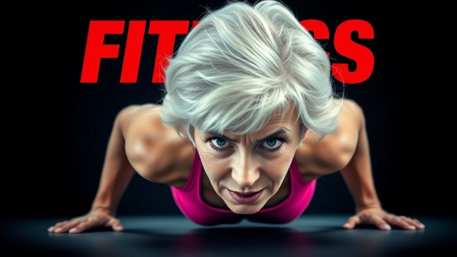 Older woman doing push-ups for a healthy lifestyle.