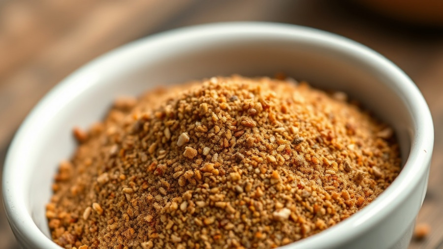Aromatic homemade steak taco seasoning blend in a bowl.