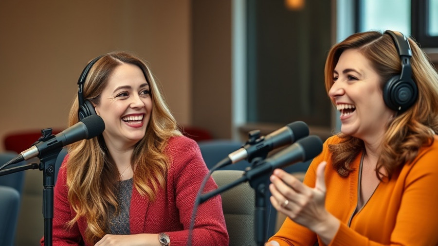 Healthy lifestyle tips discussed by two women in a podcast.