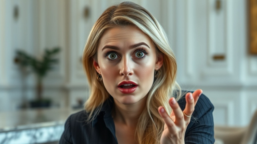 Woman discussing eating challenges risks in a lively manner.