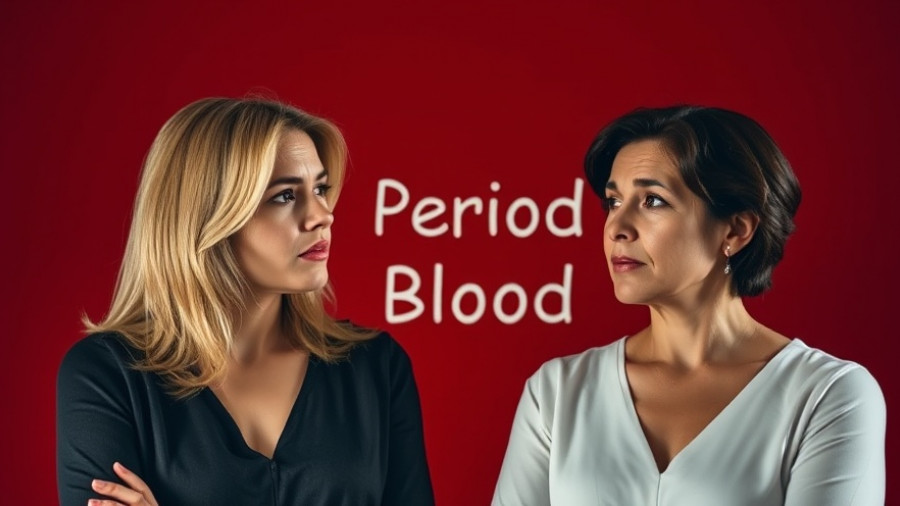 Women discussing diagnosing endometriosis, bold red background.