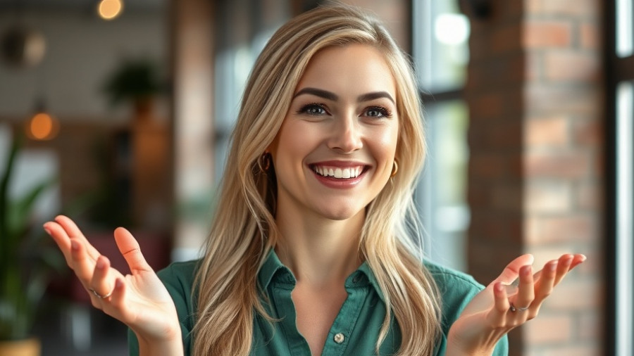 Healthy lifestyle tips from a smiling woman in a green shirt.