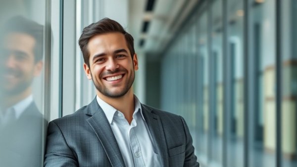 Professional in office hallway discussing telemedicine cardiac MRIs and CTs.