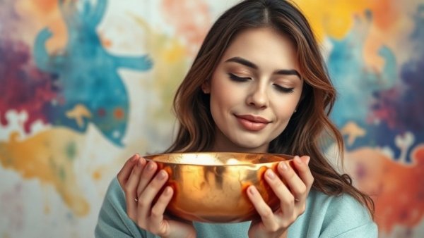 Vibrant self-care routine, young woman enjoying her moment.