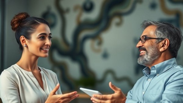 Professionals discussing media literacy, healthy lifestyle tips.