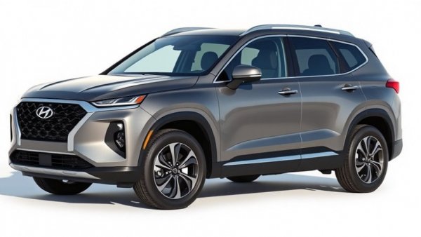 2026 Hyundai Santa Fe SUV in sleek gray, modern design.