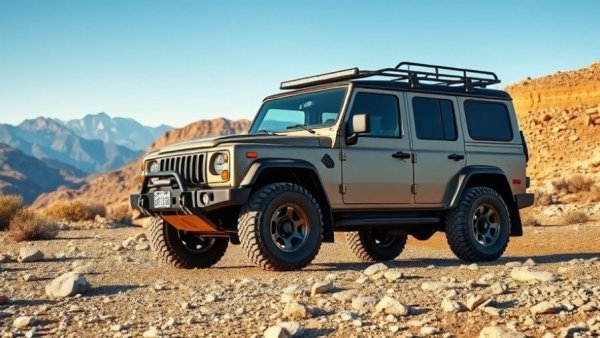 Boxy SUVs for 2026 - rugged SUV in scenic mountains.