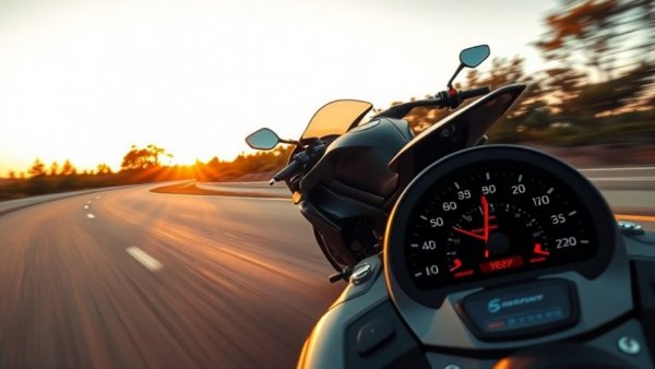 Fastest production motorcycles racing on an open road at sunset.