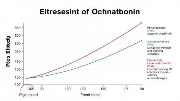 Graph showing effects of Ochratoxin on pigs and rats with risk metrics.