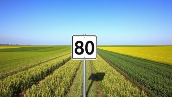 Arizona no speed limit proposal with speed limit 80 sign on roadside.