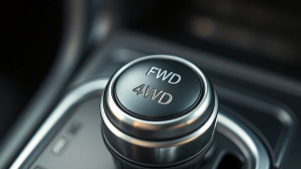Subaru 4WD system gear lever close-up view.