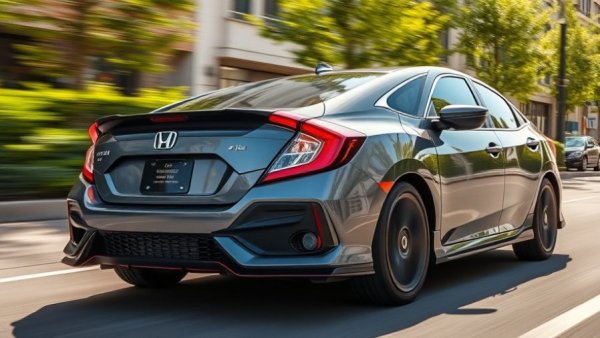 2026 Honda Civic Si sporty sedan on urban road.