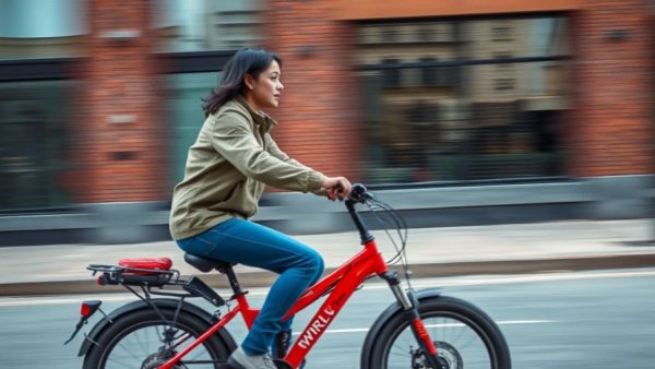 Small adventure bike on city street, highlighting trend.
