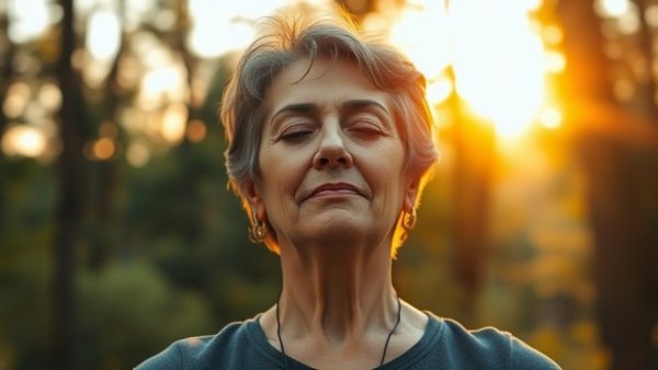 Tranquil meditation scene for mental health self-care.