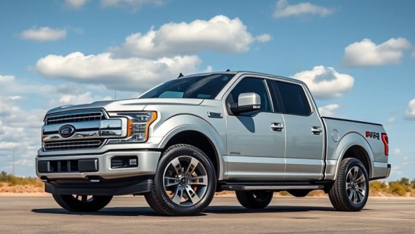 Sleek silver pickup truck; popular among most sought-after used car brands.