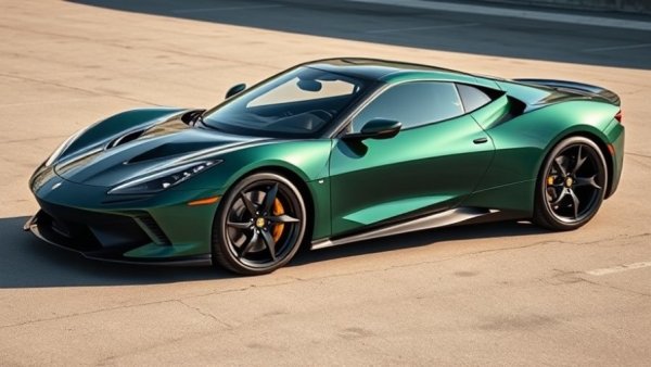 Sleek dark green sports car showcasing aerodynamic design, best cars 2024.