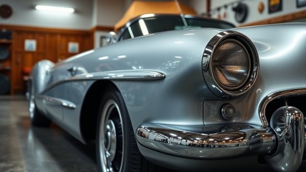 Classic car indoors highlighting car maintenance tips.