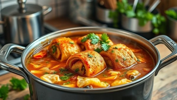 Vibrant cabbage roll soup for clean eating recipes.