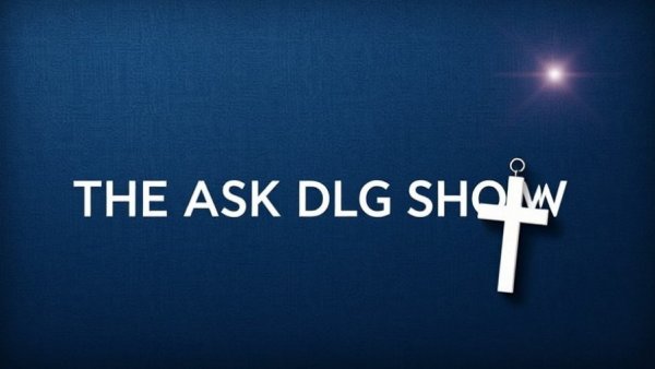 The Ask DLG Show text on digital graphic background.