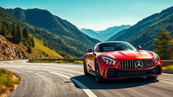 2026 Mercedes-AMG GT63 S E Performance on a scenic mountain road.