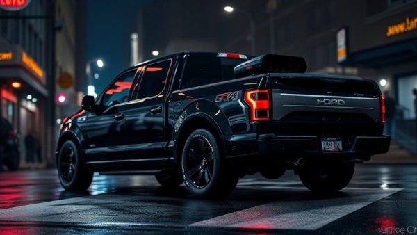 Ford F-150 Lobo with supercharger kit in urban setting