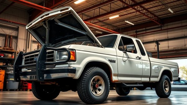 Truck maintenance in a Nevada garage.