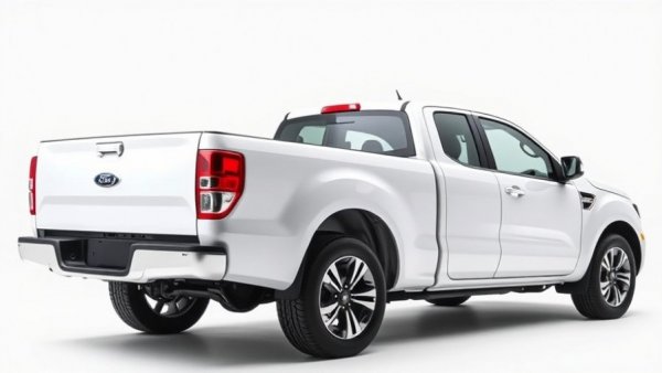 2026 RAM 1500 modern white pickup truck parked on white background