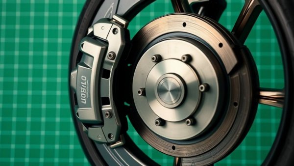 Graphic of brake caliper on green grid background explaining how brake calipers are made.