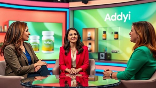 Three women on a talk show discuss women's health medications.