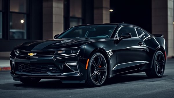 Sleek Chevrolet Camaro in a dark urban setting, highlighting comeback.