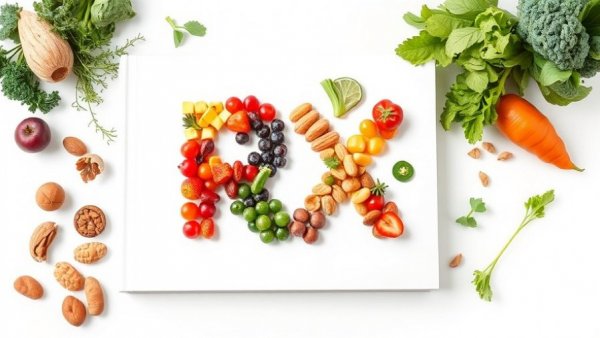 Book cover on nutrition information avocado, featuring RX logo with foods.