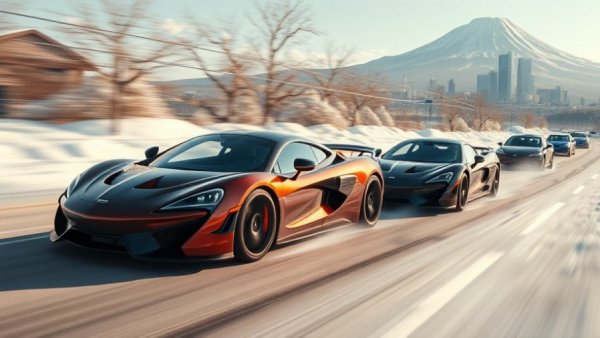 Forza Horizon 6 Japan scene with sports cars racing in snow