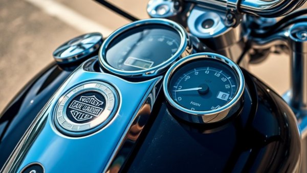 Harley Bagger with low maintenance costs, close-up view